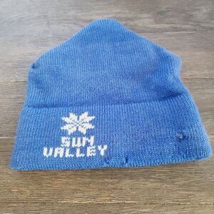 Vintage Sno Knits by Detha Aspen Colorado Blue Beanie Winter Ski Hat